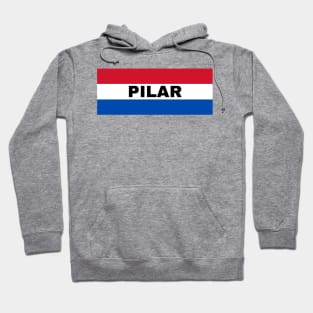 Pilar City in Paraguay Flag Colors Hoodie